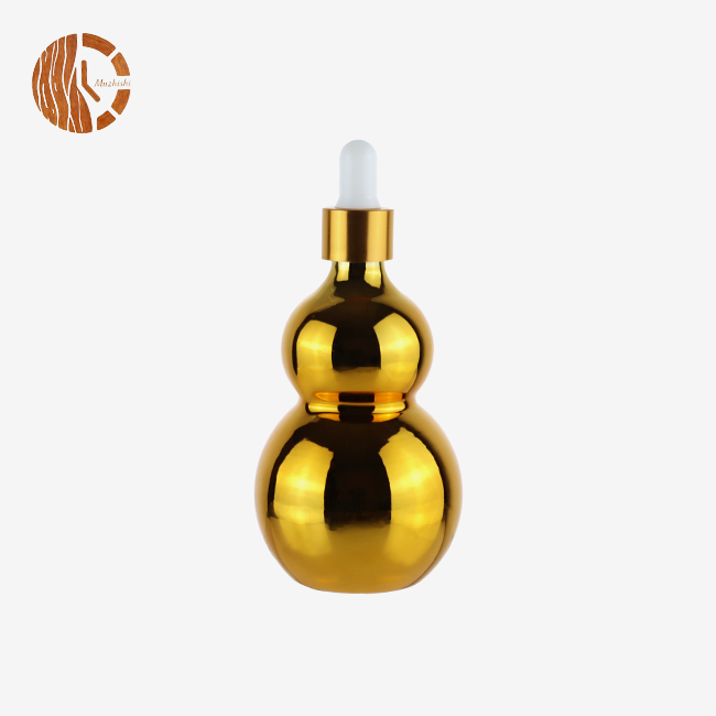 Gold Gourd Essential Oil Serum Dropper Bottle